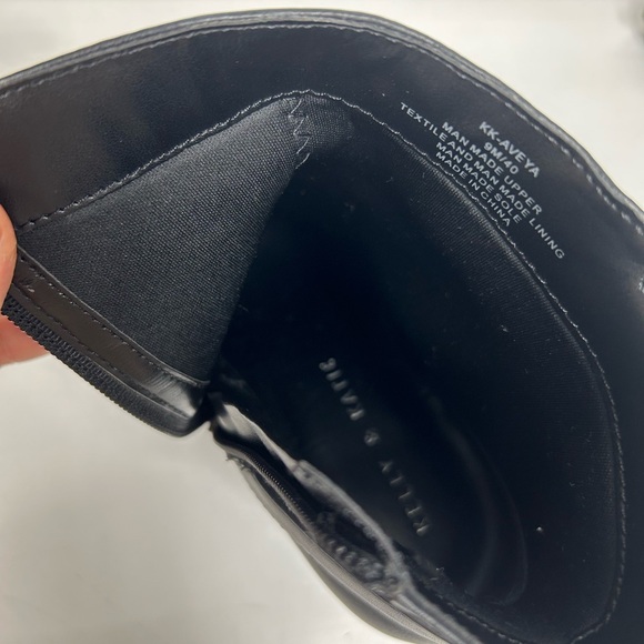 Kelly & Katie Black Ankle Boots with Buckle Detail - Picture 7 of 8